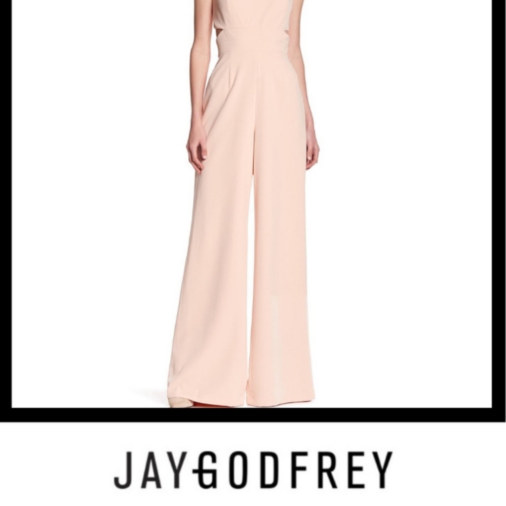 JAYGODFREY SLEEVELESS CUTOUT JUMPSUIT